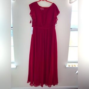 Burgundy Azazie Bridesmaid Dress- Daphne